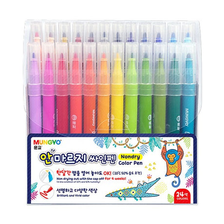 [Mungyo] Non-Drying Sign Pen 1SET(24Colors)