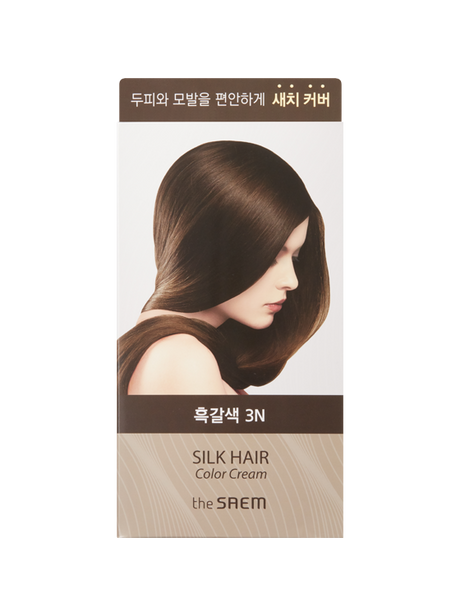 [The Saem] Silk Hair Color Cream 1Step : 60g, 2Step : 60g, treatment : 8ml :: K-Beauty / Korea Cosmetics