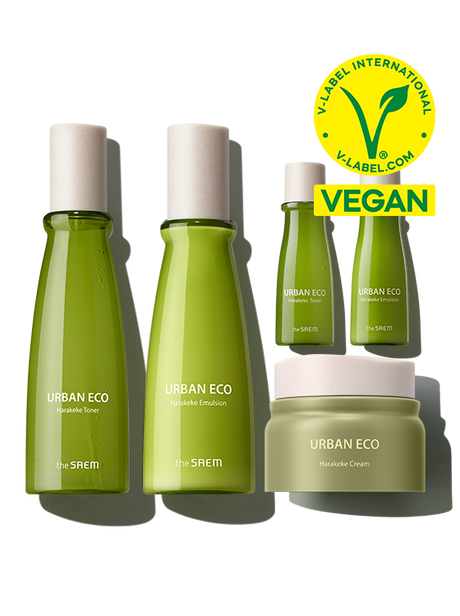 Urban Eco Harakeke Skin Care Set (180ml, 140ml, 60ml, 20ml, 20ml)