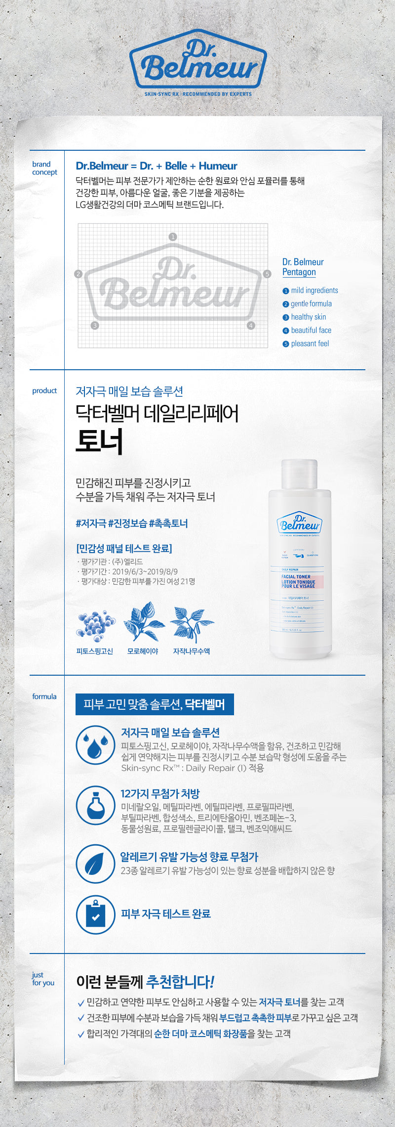 [The Face Shop] Dr. Belmeur Daily Repair Toner 200ml